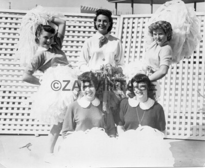 Vintage 1940s 1950s El Comino College Cheerleaders Team Photo #2730