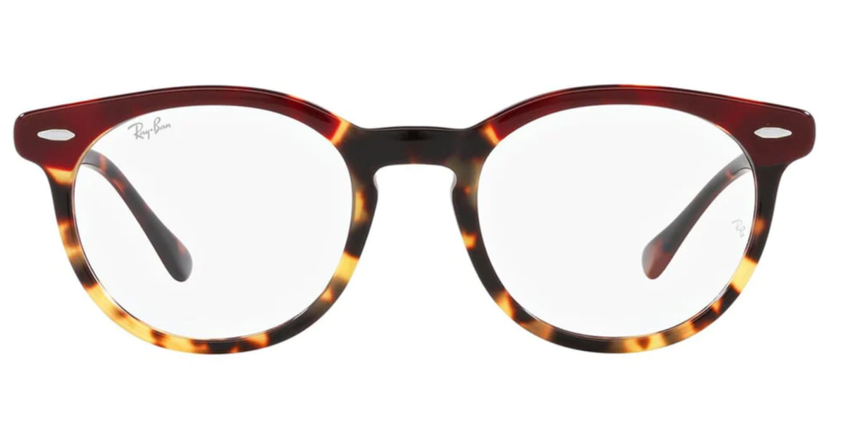 Ray-Ban トータスシェル RB 5598F メガネ RAY-BAN EAGLEEYE Round Eyeglasses RB 5598 8250 51-21 Bordeaux on