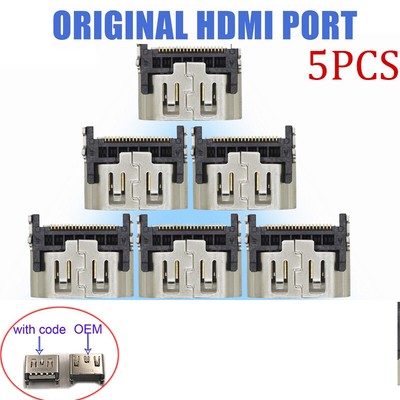 Lot of 5 OEM HDMI Ports Connector Socket Replacement For PS5 Sony PlayStation 5