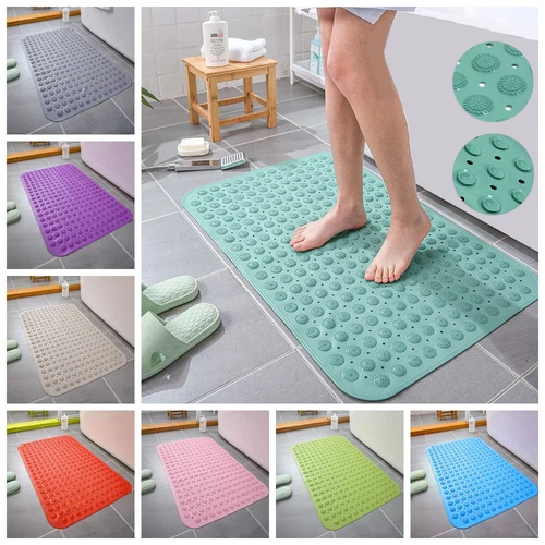 Hotel Drain Holes Anti Slip Massage Point Bathroom Mat Bath Mat Suction Cup