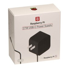 NEW Raspberry Pi 5 Official Power Adapter, USB-C 27W US Version - Black SC1158 