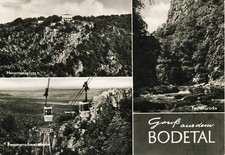 08-660 Postcard Thale Harz Bodetal Devil's Bridge Passenger Railway Anhalt