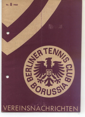 Tennis Borussia Berlin - Club News - October 1960
