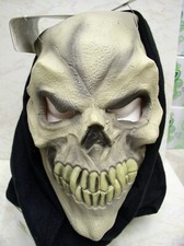 EVIL SKULL Half Mask Horror Disguise Adult Halloween Scary Monster Evil Dead NEW