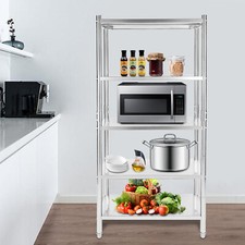 5 Tier Layer Shelf Adjustable Wire Shelving Rack Garage Storage Organizer Stand