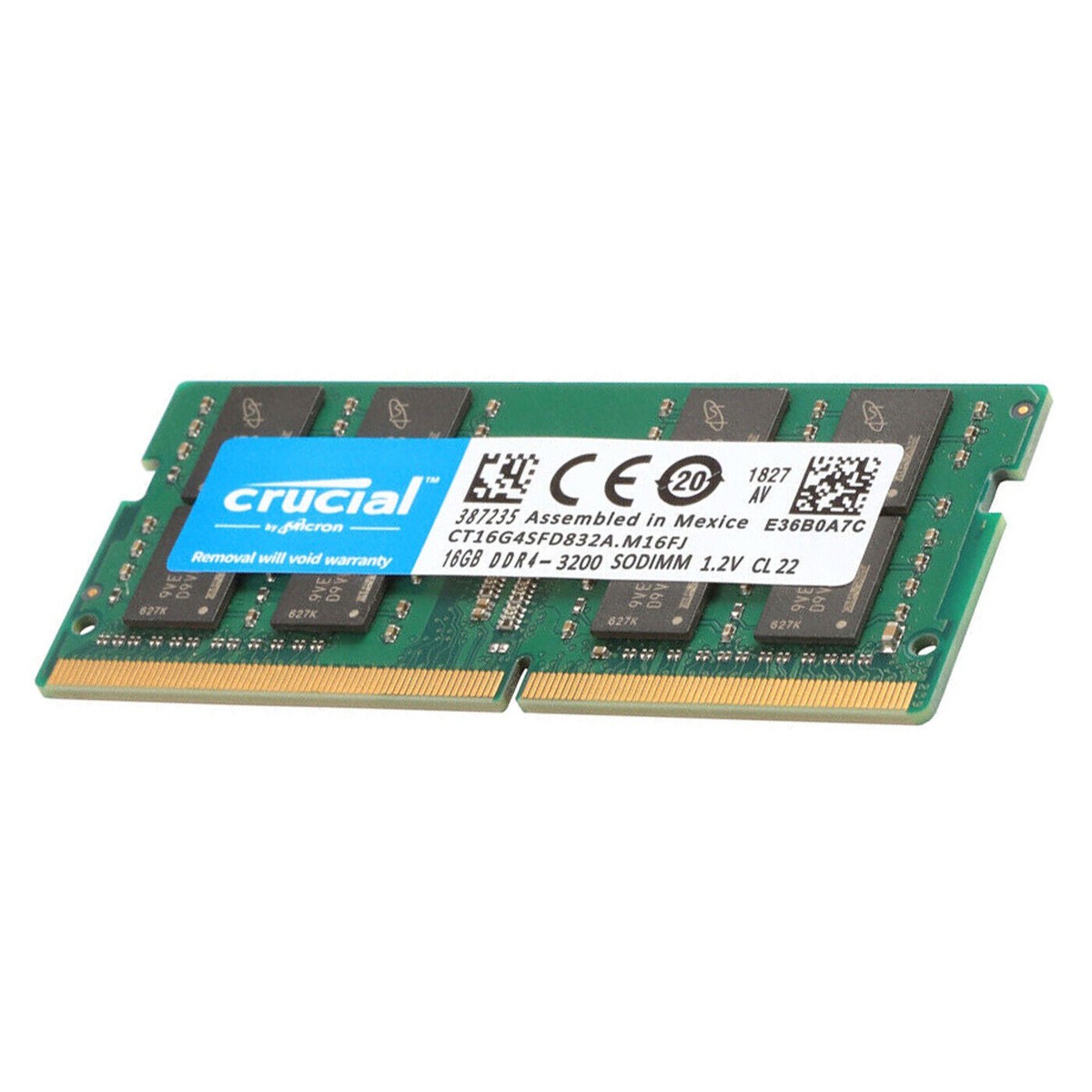 CRUCIAL DDR4 16GB 3200 MHz PC4-25600 Laptop SODIMM Non-ECC 260-Pin