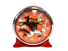 I934 Three Little Pigs & Big Bad Wolf Disney Ingersoll Alarm Clock IN BOX !!!!!!