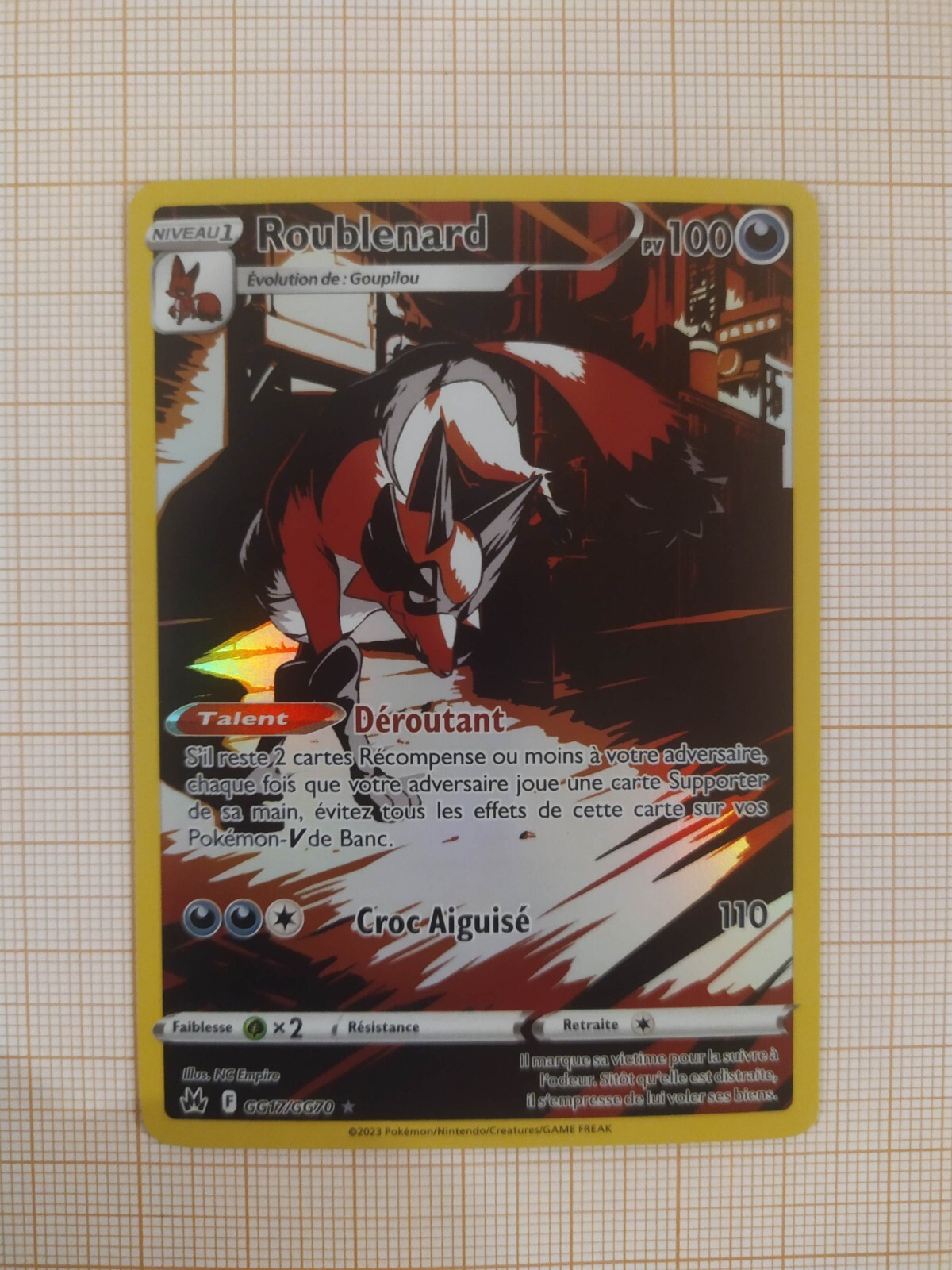 Carte Pokémon Roublenard GG17/GG70 Zénith Suprême Fr | eBay