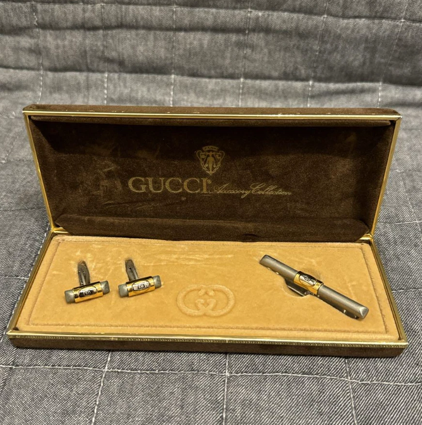 GUCCI accessory collection cufflinks tie pins Rare Items