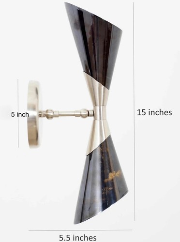 Mid Century Wall Sconce Light Lamp TANYA , Handmade Bedside Reading Light Wall - Picture 3 of 10