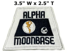 Alpha Moonbase Patch Embroidered Iron-On Applique Space Explorer NASA Astronaut