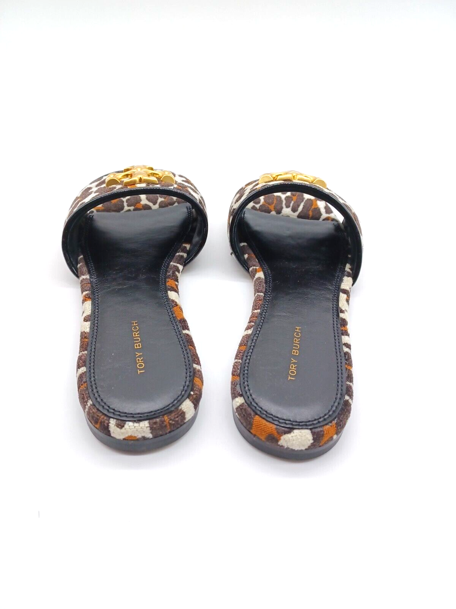 Tory Burch☆Eleanor/ レオパードプリント ベルベットサンダル♪ Tory Burch☆Eleanor/ レオパードプリント ベルベットサンダル