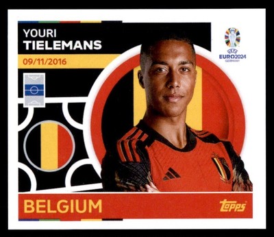 Topps Euro 2024 Sticker - Youri Tielemans Belgium No. BEL13