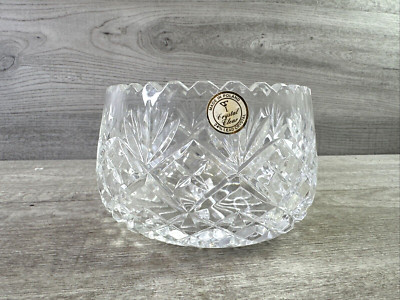 Crystal Clear Bowl Sawtooth Edge 24 % Lead Crystal made in Poland