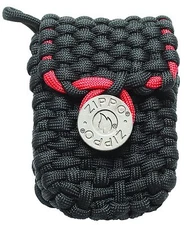 Zippo Paracord Lighter Pouch With Belt Loops, Black & Red, 40467, New In Box