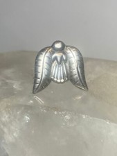 Angel ring size 5.75 southwest feather band sterling silver women