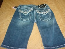 Girls Size 10 Miss Me Embellished Bermuda Shorts NWT