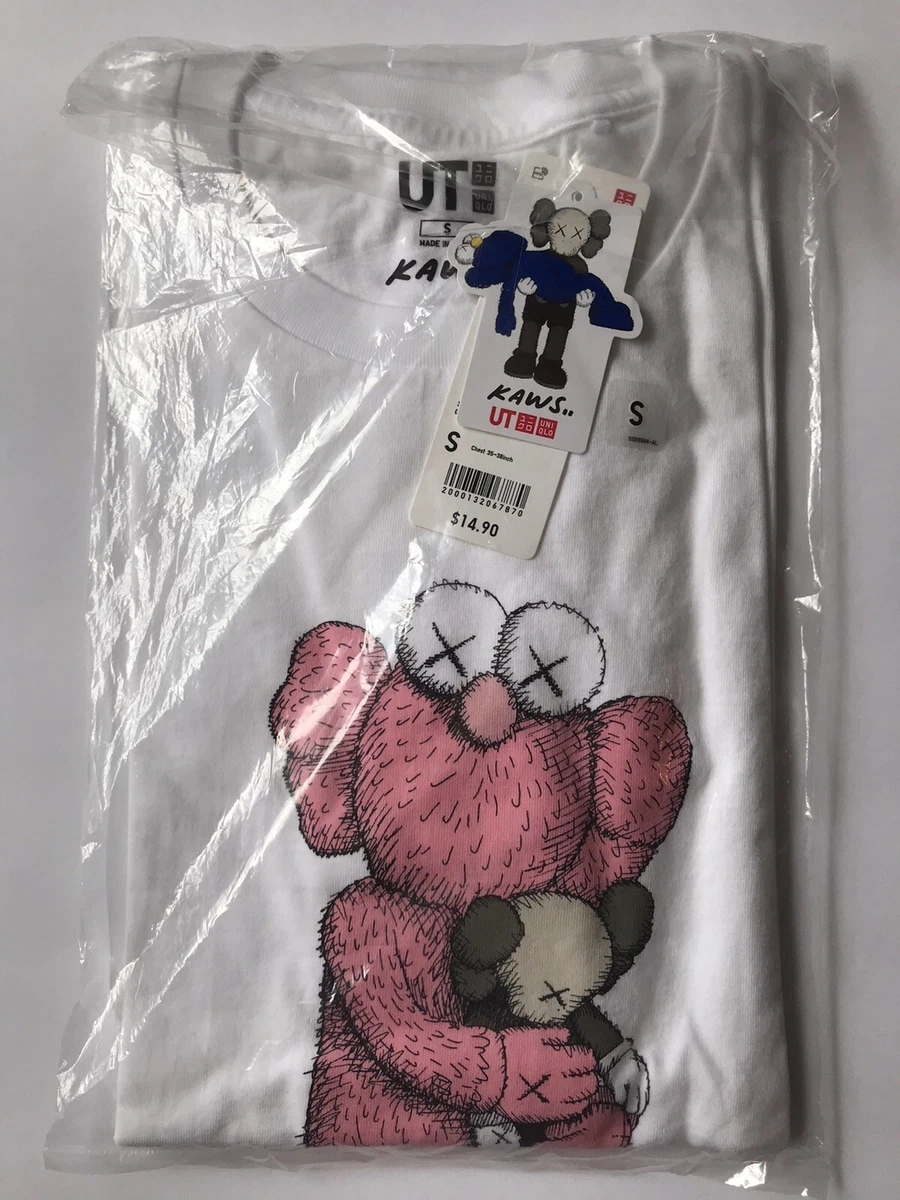 Kaws X Uniqlo Pink BFF Tee White SS19 US Size S Brand New and Sealed