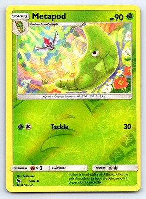 Pokemon Metapod Hidden Fates HIF Reverse Holo 2/68 LP TCG