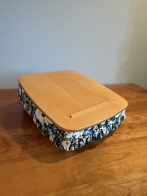 Longaberger Medium Paper Bin Basket 2001 Classic Stain Custom Liner Protector
