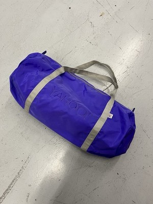 Vintage Yahoo Duffel Bag Carrier Tote Zipper Top American Apparel Purple Dot Com