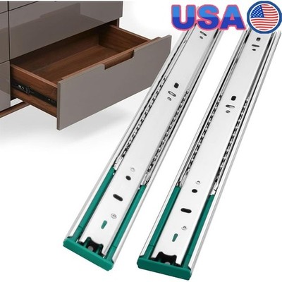 Soft Close Drawer Slides W/ Hydraulic Damper Quick Release Anti-Drop Lock New