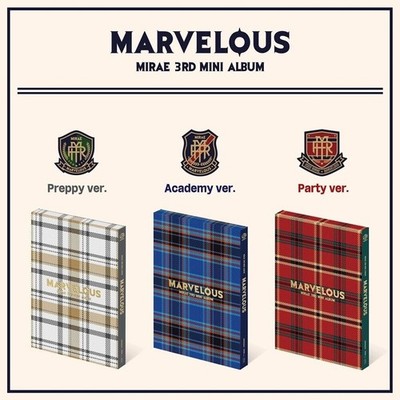 MIRAE 3rd Mini Album [Marvelous] CD + 80p P.Book + 3p Card + Sticker + Time...