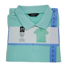 Members Mark Stretch Lightweight Cotton Mens Pique Polo Classic Fit Shirt Large