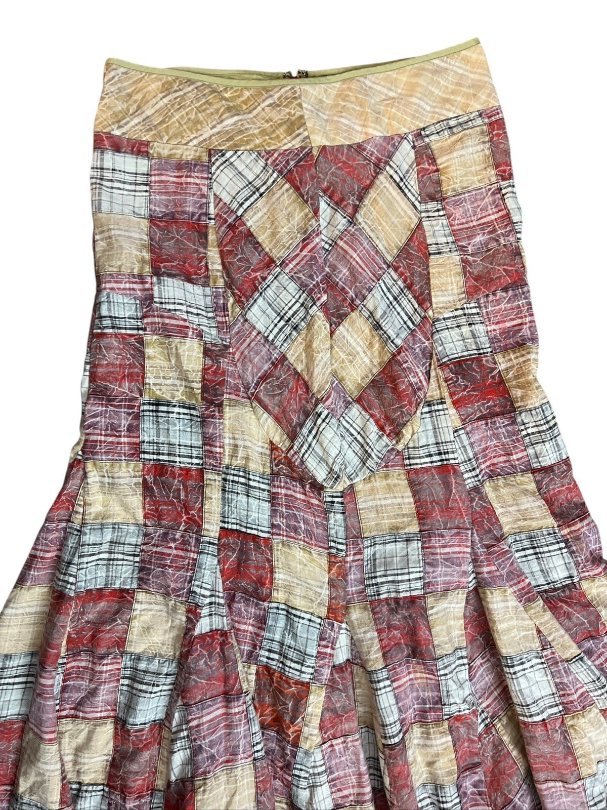 Free People Multicolored Patchwork Plaid Maxi Ski… - image 4