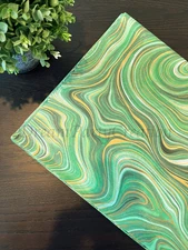 MARBLEIZED GREEN Design Print Tissue Paper Sheets Choose Size & Package Amount