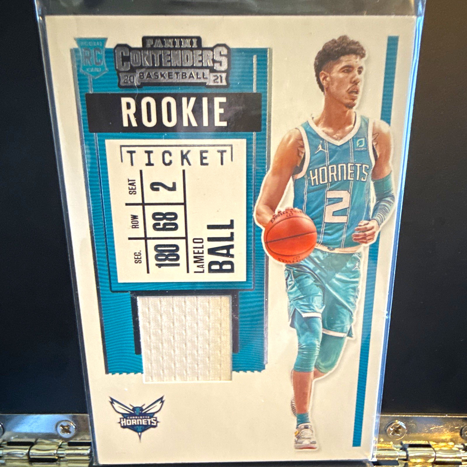 Panini 2020-21 Contenders LaMelo Ball Rookie Ticket Swatches Mem #RS-LMB