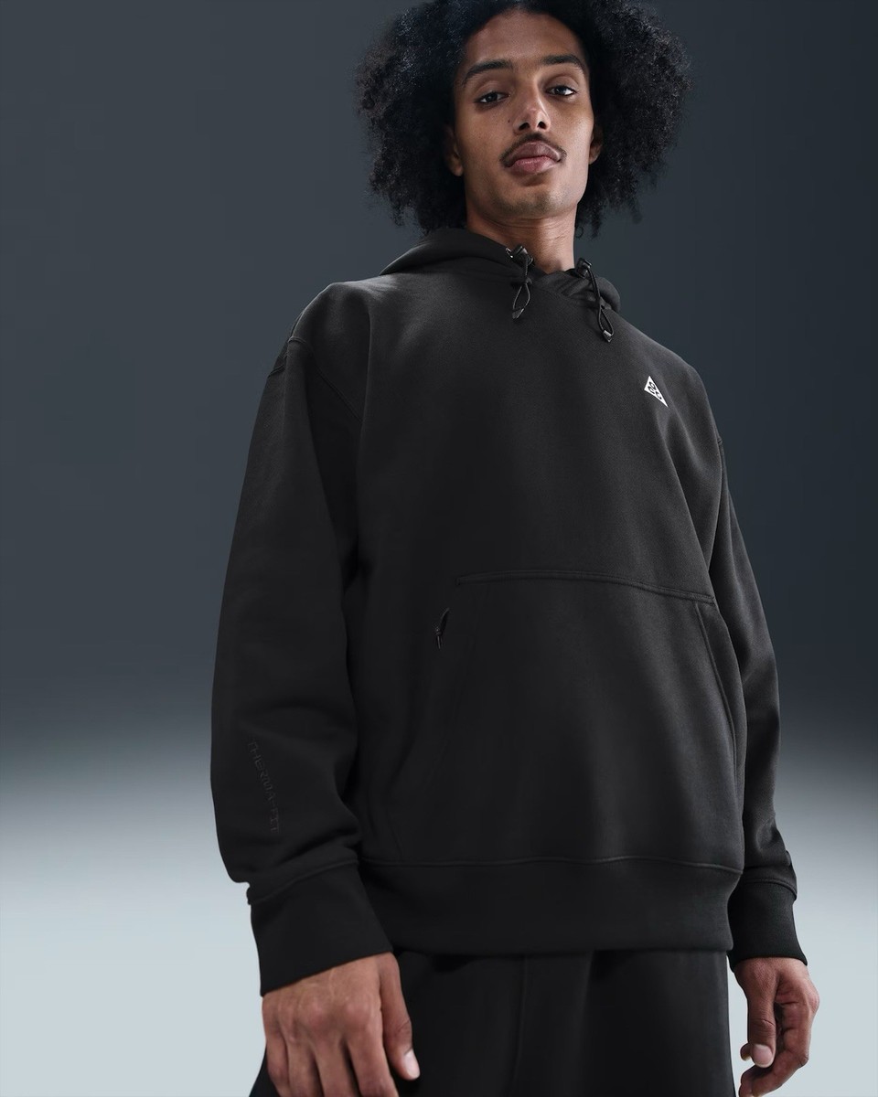 NEW $120 Nike ACG Tuff Fleece Hoodie Black Men Size M Sweatshirt