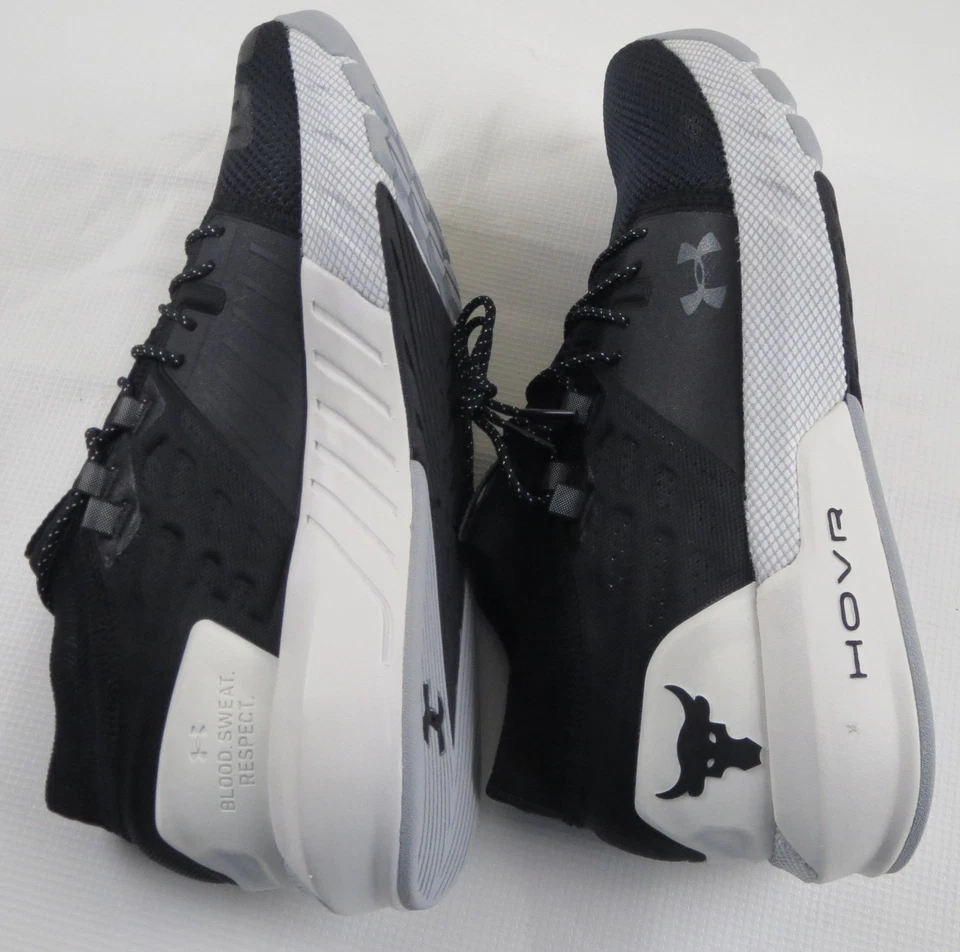 Under Armour Project Rock 2 Zapatos de Entrenamiento Para Hombre 11.5 Negro Blanco 3022024-001 Foto 4 de 4