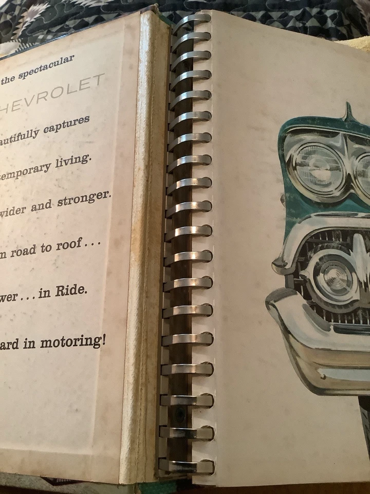 Chevrolet 1958 concesionario sala de exposición vendedor libro Impala Bel Air Biscayne Corvette  Foto 4 de 4