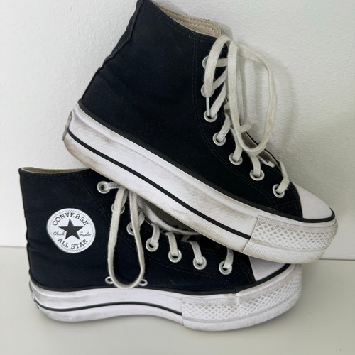 Baskets Converse Chuck Taylor All Stars montantes à deux étages femme taille 5 noir - Photo 2/5