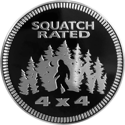 Wild Man Pattern Rated Car Emblem, 4 x 4 Automotive Car Badge Decals Stickers, 3