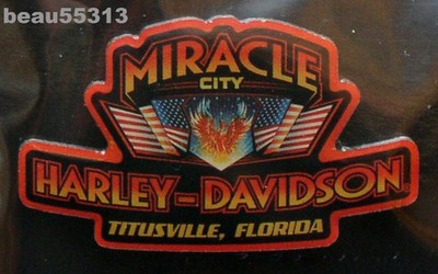  MIRACLE CITY TITUSVILLE FLORIDA HARLEY DAVIDSON DEALER VEST JACKET PIN