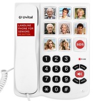 Big Button Landline Phone for Seniors, Hearing Aid Compatible, Easy to Use