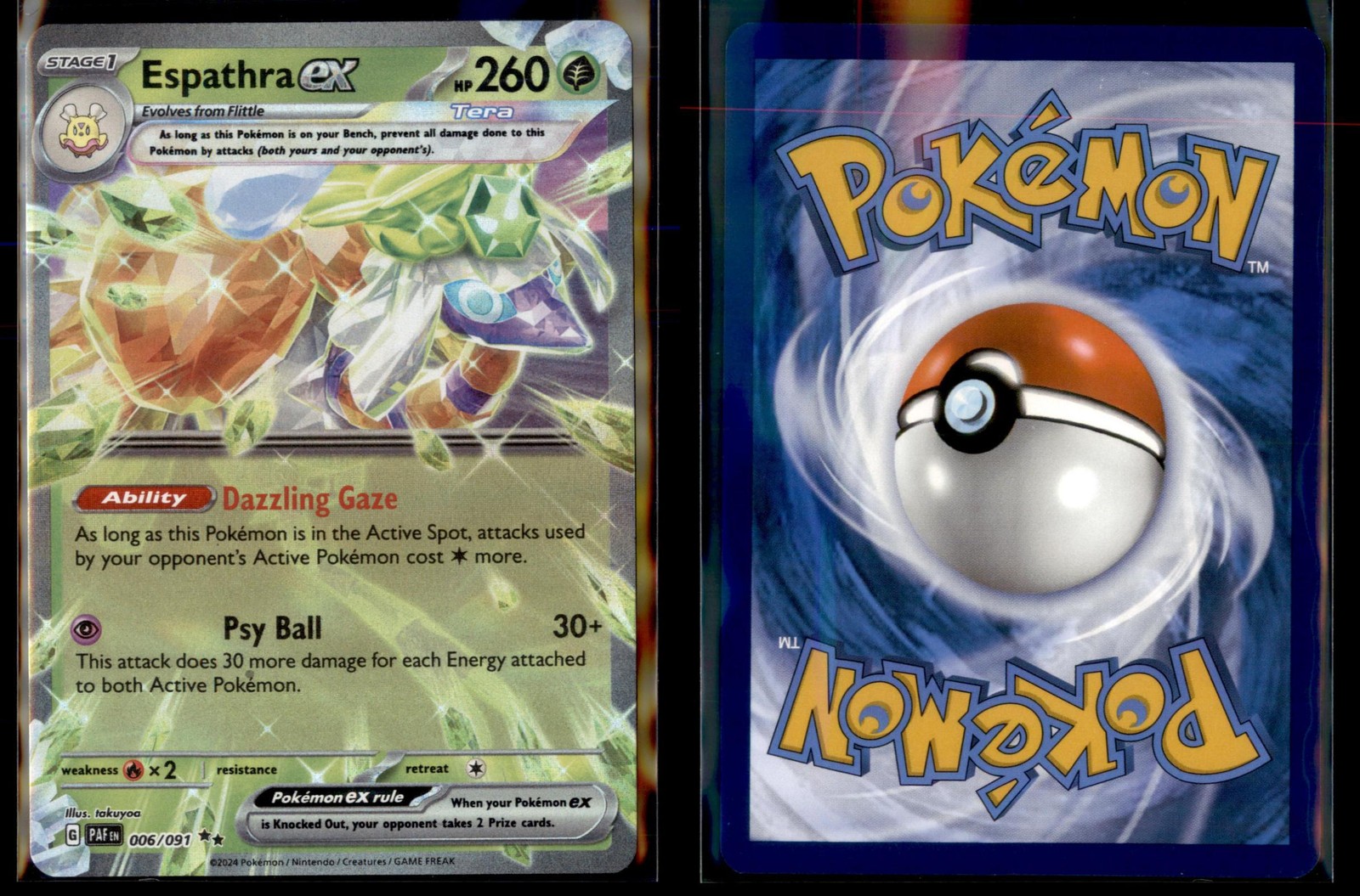 Espathra ex 006/091 Paldean Fates Holo