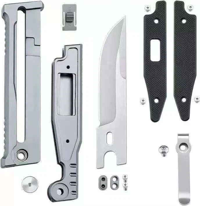Folding Knife Aluminum Alloy Handle D2 Portable High-hardness EDC Sharp Knife - Image 2 of 4