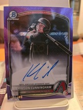 2025 Bowman Draft KAYSON CUNNINGHAM Auto /199 Purple Mojo Mega 1st Diamondbacks