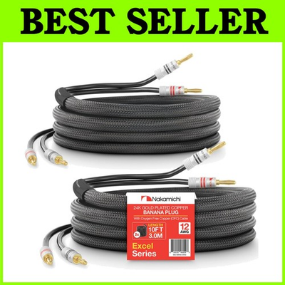 #ad Excel Series Banana Plugs 10ft Oxygen Free Copper Cable $170.04