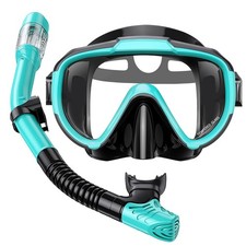 Snorkel Set Adults Snorkeling Gear Anti-Fog Panoramic View Swim Mask Dry Top ...