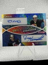 2025 Leaf Vivid Football Joe Montana/Terry Hanratty Colorful Combos Auto 1/1