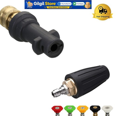 #ad Versatile Pressure Washer Gun Adapter amp; Turbo Nozzle for Enhanced Cleaning Power $45.54