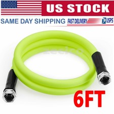 Short Garden Hose 5/8 in x 6 ft with Swivel Grip Handle and Aluminum Fittings