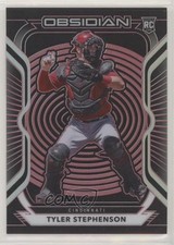 2021 Panini Chronicles Obsidian Electric Etch Red 3/25 Tyler Stephenson #55 qf6