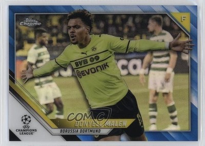2021-22 Chrome UEFA Champions League Blue Refractor Donyell Malen Rookie RC 1u6