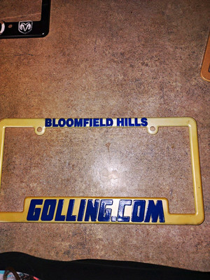 Golling.com Bloomfield Hills 2026 Collectible License Plate Frame