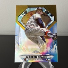 Warren Spahn 2022 Topps Chrome Diamond Greats DGC-63 Baseball Card